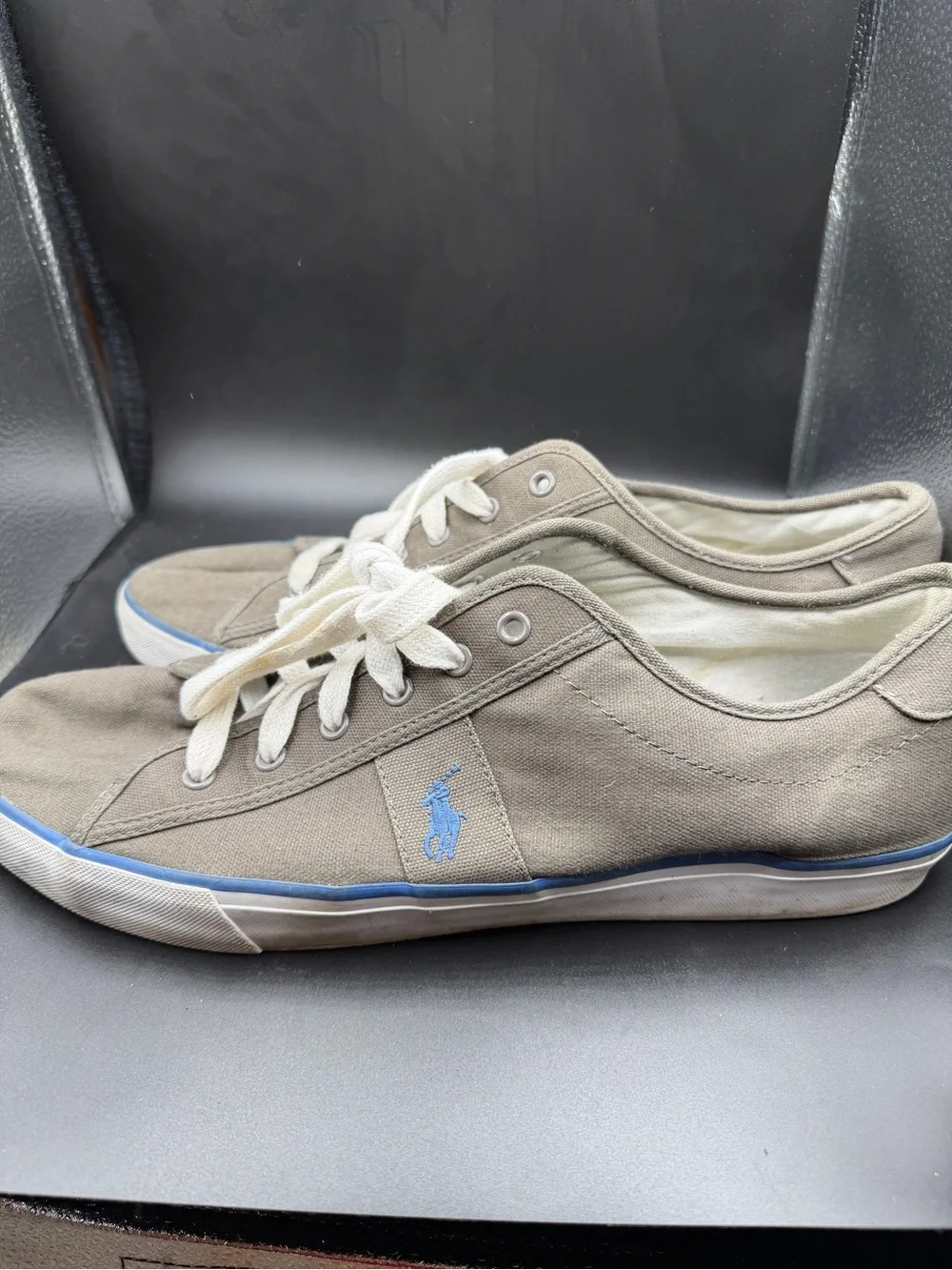 Polo by Ralph Lauren Gray Canvas Low-Top Sneakers